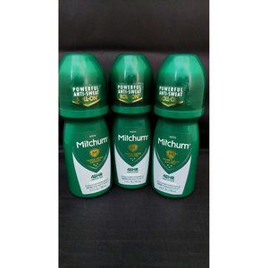 Mitchum Men Deodorant Unscented 48 Hour 3 Roll-On Anti-Perspirant 3.4 fl oz